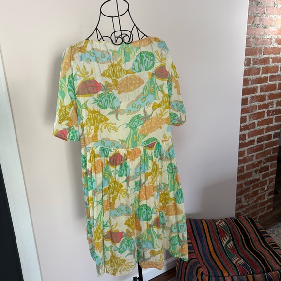 Free People Oceana Mini Dress Size Large 100% Cotton - Picture 2 of 8